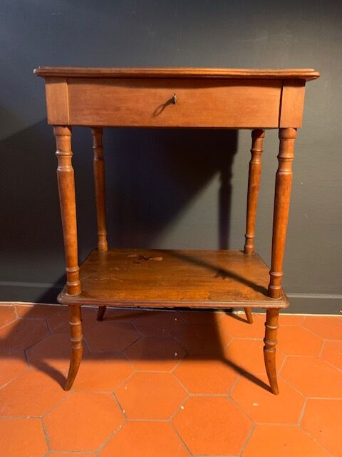 Workers' table Art Nouveau marquetry