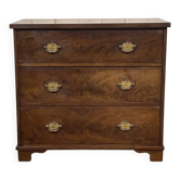 English commode with 3 drawers from the 19th century in mahogany.