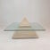 Table basse pyramidale en travertin italien, années 1980