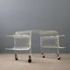 Vintage kitchen trolley in plexiglass, designed in Italy in the 1970s.