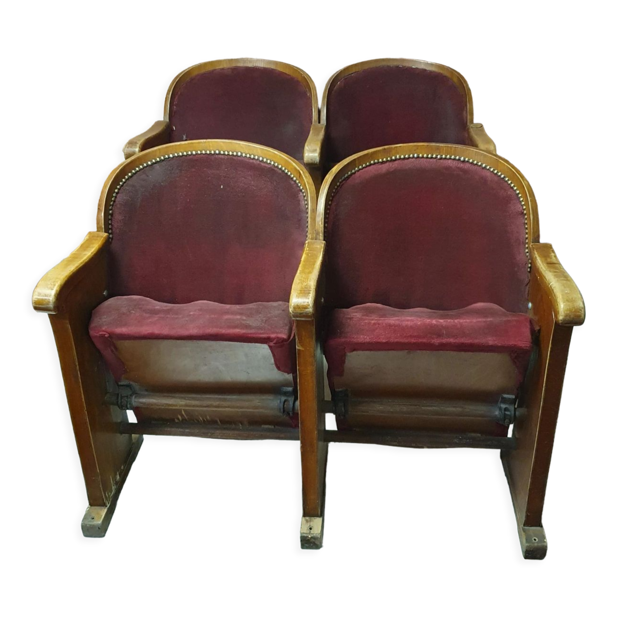 Double cinema chairs, Poland of the 1950s, to renovate