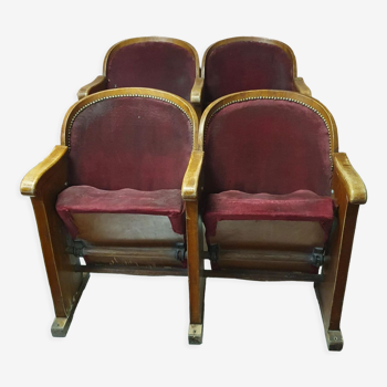 Double cinema chairs, Poland of the 1950s, to renovate