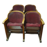 Fauteuils de cinéma doubles, Pologne des années 1950, à rénover