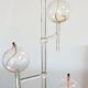 Vintage blown glass oil lamp