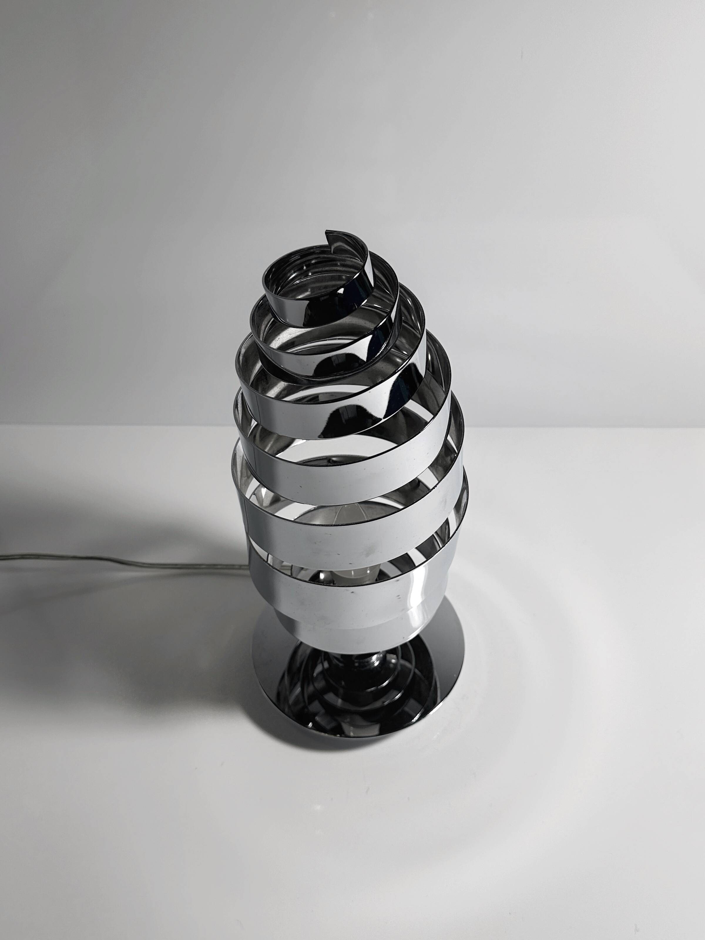 Vintage space age chrome table lamp Sputnik Mid Century 60s 70s