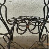 TV table roller iron forge style formica table