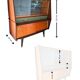 Vitrine en teck et verre des années 1950 avec détails en laiton