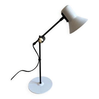 Lampe vintage blanche Space Age par Veneta Lumi, Italie