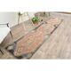 Orange Turkish Vintage Oushak Handmade Wool Rug Runner 76x374