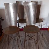 4 chaises métalliques