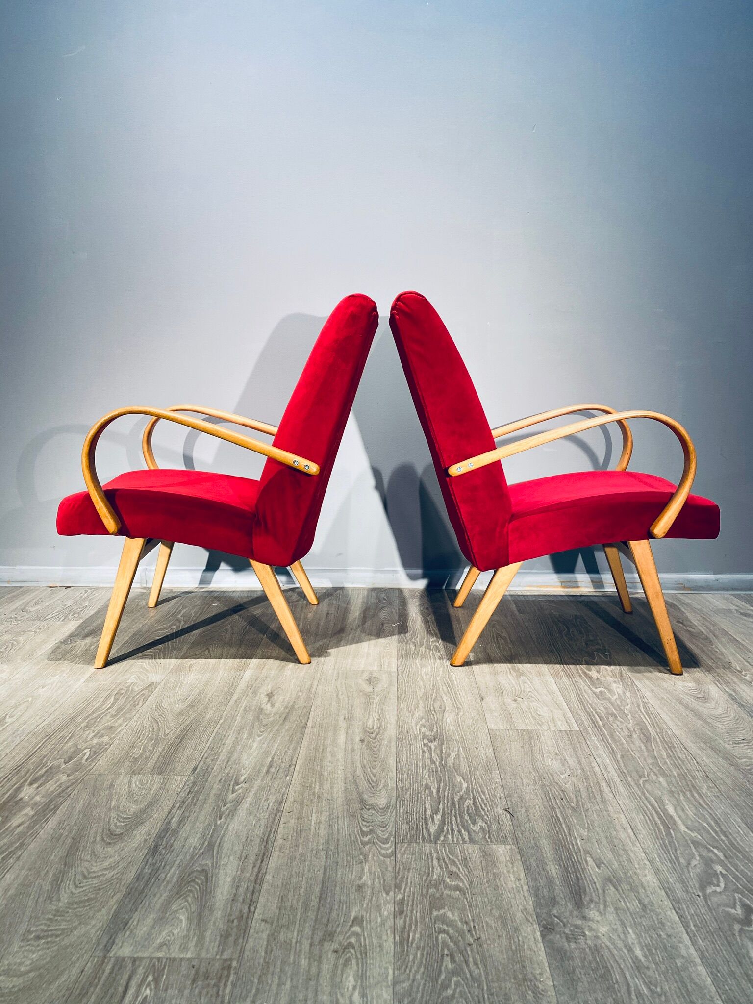 Pair des fauteuils de Jaroslav Smidek pour Ton, vintage 1960