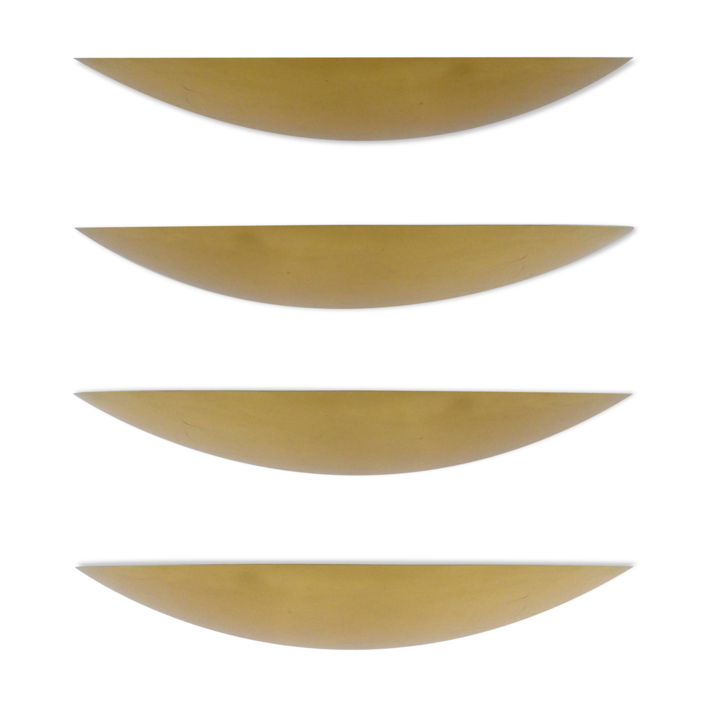 Set of 4 large Kalmar golden brass sconces