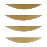 Set of 4 large Kalmar golden brass sconces