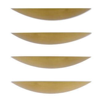 Set of 4 large Kalmar golden brass sconces