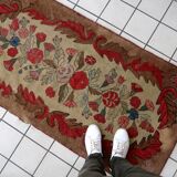 Tapis américain antique Hooked – 86 x 170 cm – Motif floral - 1C976
