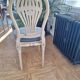 Lot de 2 fauteuils et 4 chaises style Louis XVI dossier Mongolfière