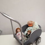 40 year old doll stroller, wood and aluminum
