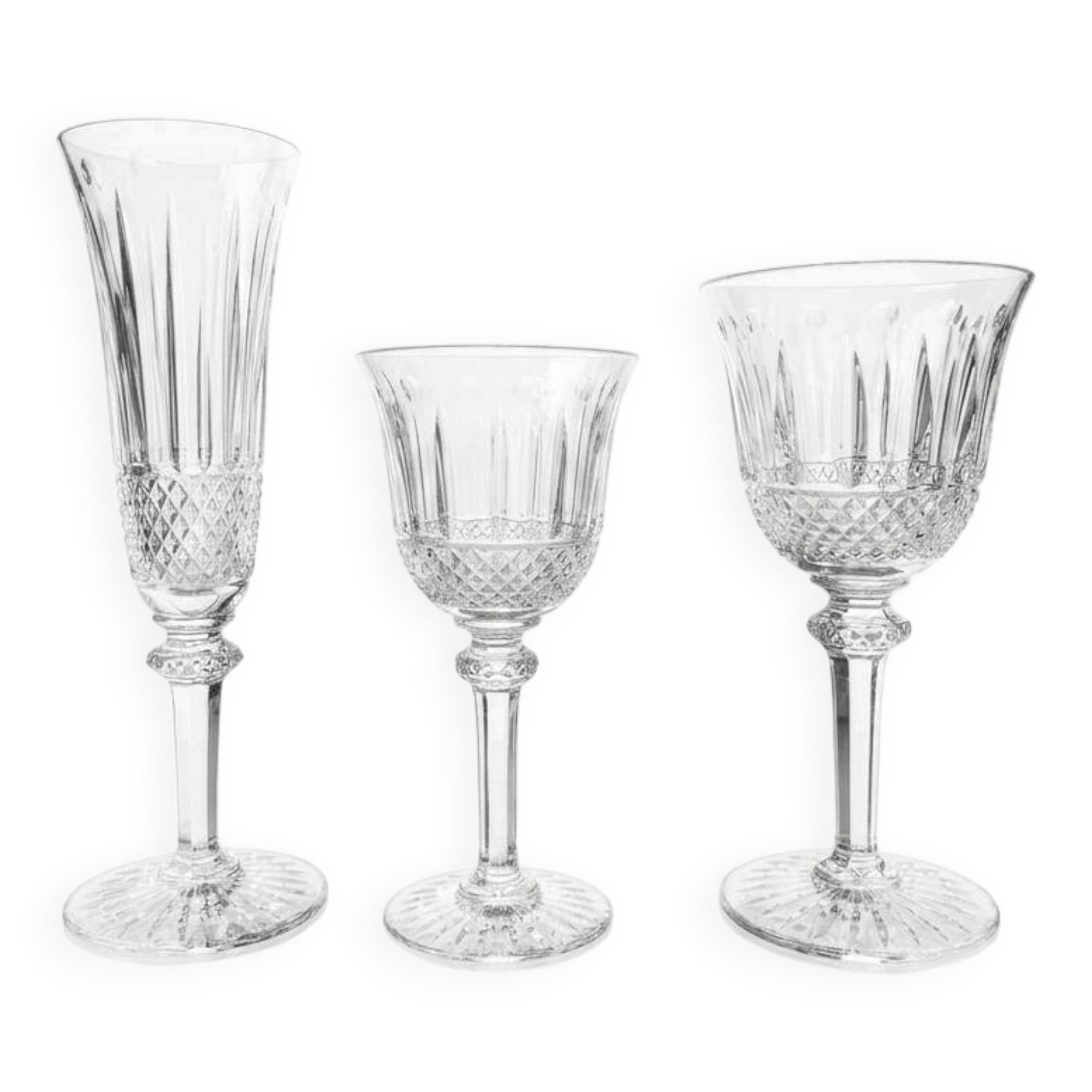 Service of 27 crystal glasses from Saint-Louis
