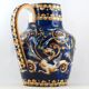 Ancien pichet/broc faïence de gien, renaissance, french ceramic/limoges/putti