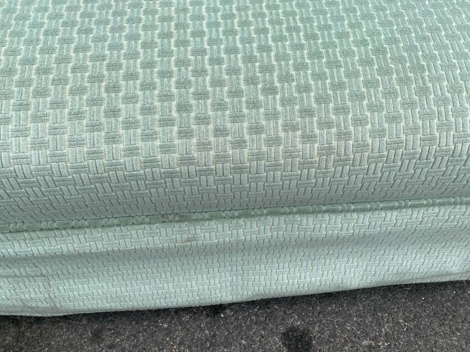 Vintage Celadon Velvet Sofa