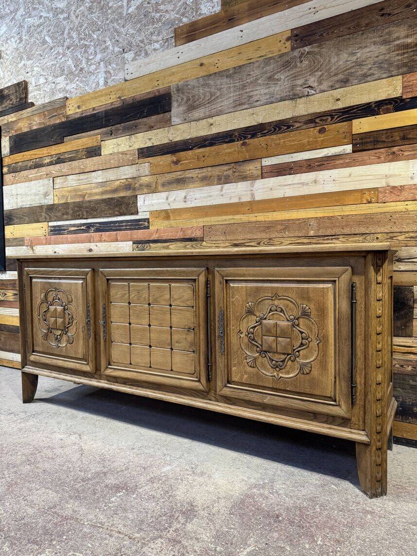 Large Art Deco sideboard in oak - Modernist Design 1950