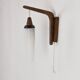 Wall light in teak and opaline glass, 1960s