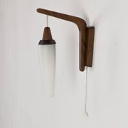 Applique en teck et opaline, 1960