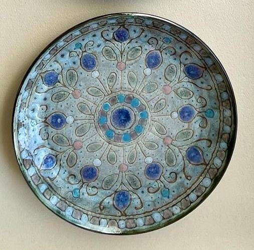 Glazed ceramic plate, Danuta Le Hénaff