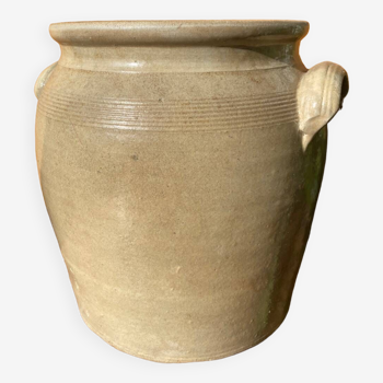 Glazed candied stoneware pot