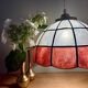 Suspension vintage en nacre rouge et blanche