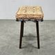 TON Mid-Century Beech Stool with Original Cushion, Czechoslovakia, circa 19