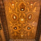 Lady bonheur du day secretary cabinet oak with marquetry and mother-of-pearl