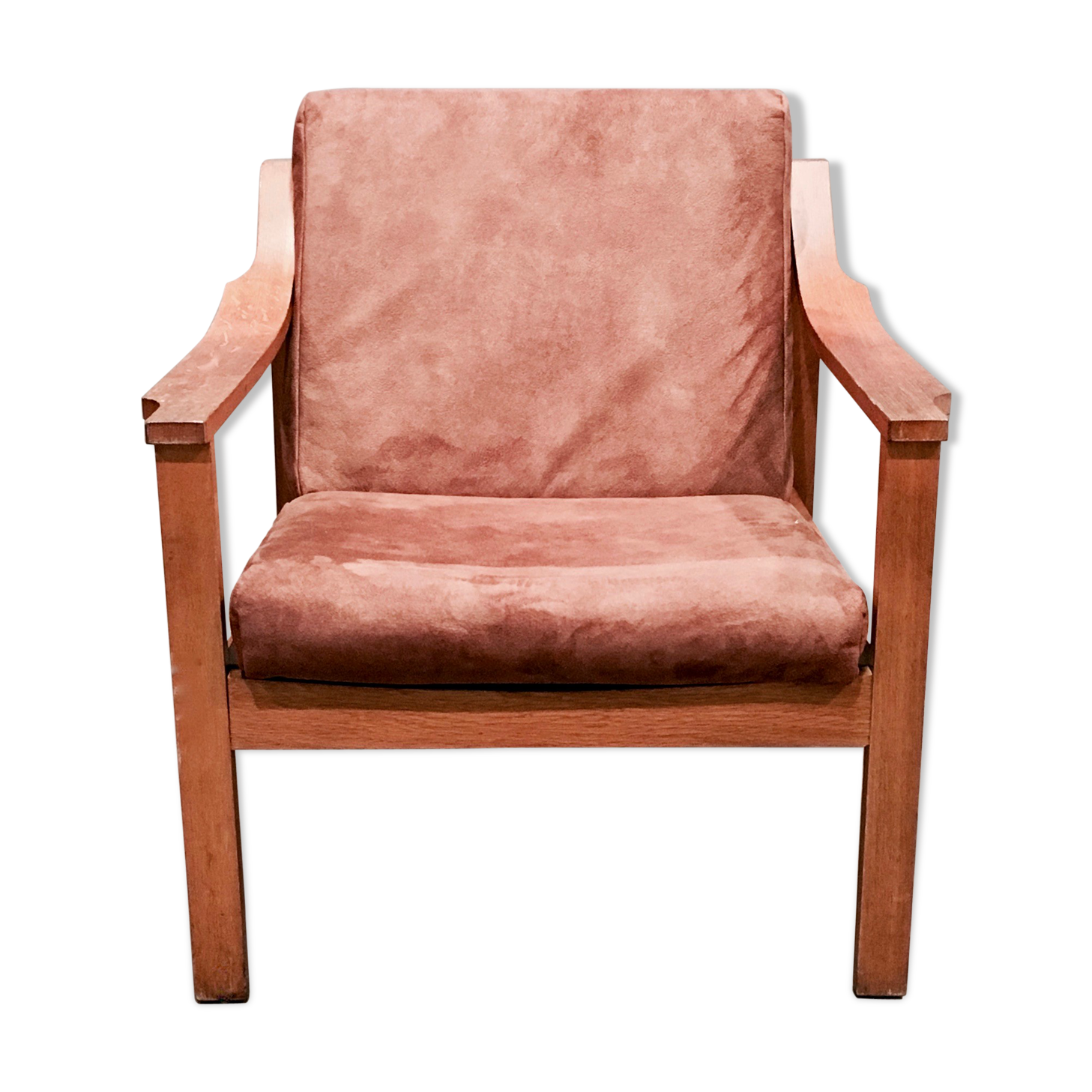1950 Scandinavian design camel teak chair.