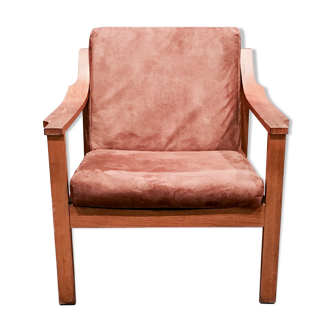 1950 Scandinavian design camel teak chair.
