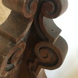 Old carved wooden shelf 75cm