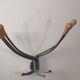 Vintage Wall mount ‘Octopus’ metal and wood swivel coat rack
