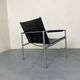 Fauteuil de salon moderne en cuir noir par Martin Visser pour T Spectrum, années 1960