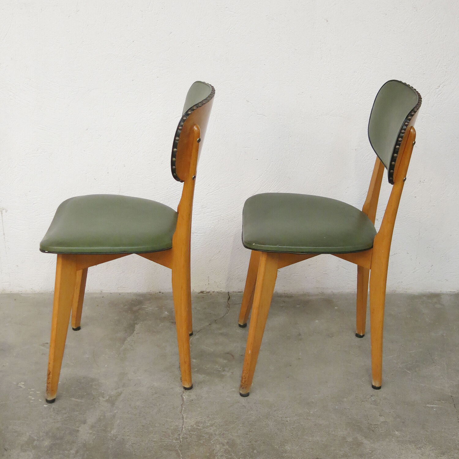Paire de chaises bistrot des années 50