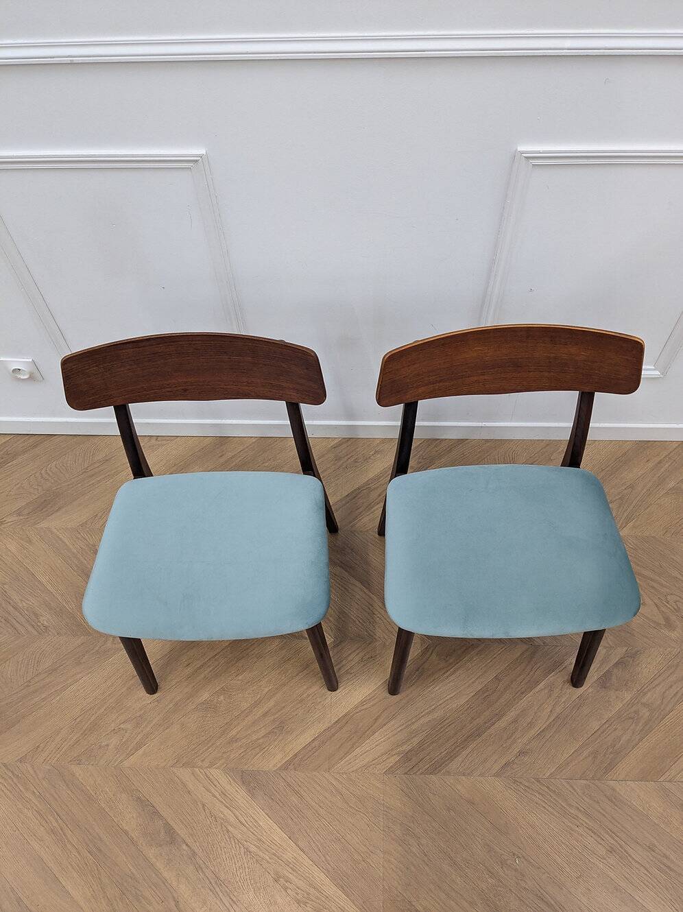 set of 4 vintage teak chairs