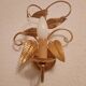 Shabby Wandlampe vergoldet Blattgold Kristallelemente Hollywood Regency 70s