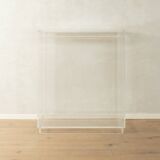 Minimalist chest of drawers from the 1980s, acrylic glass, unique piece