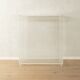 Commode minimaliste des années 1980, en verre acrylique, pièce unique.