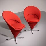 Chaises Verner Panton Modèle Cone K1 par Plus Linje années 60