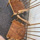Pair of Baumann fan armchairs