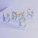 Lot de 5 verres vintage fleurs