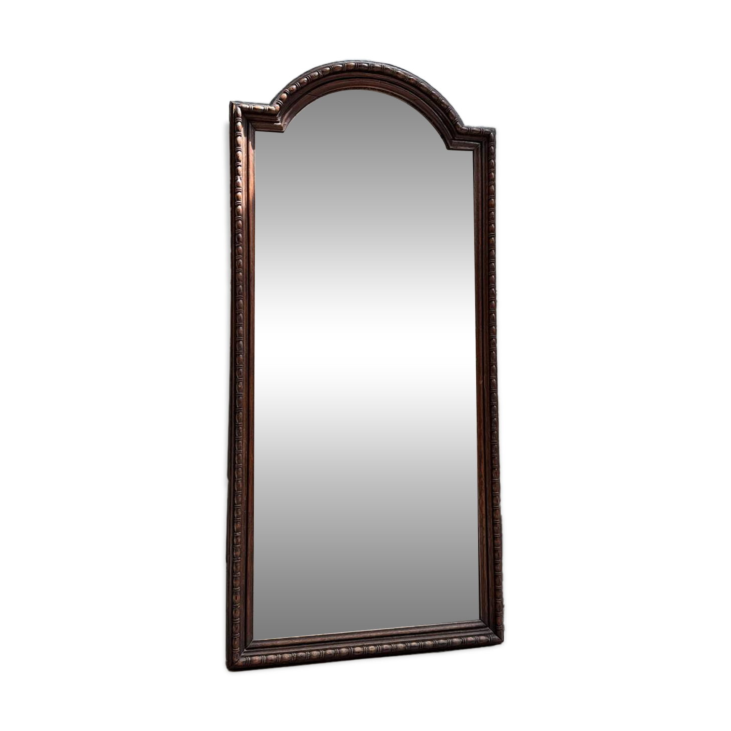 Large beaded wooden mirror