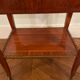 Bedside table of the 18th Louis XV period in marquetry and marble