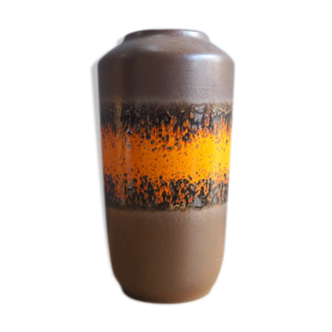 Floor vase orange brown West Germany