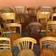 set of 20 mismatched bentwood vintage restaurant bistro chairs