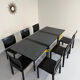 Table à manger extensible postmoderne design italien Lorenzo et Stefani, 1980